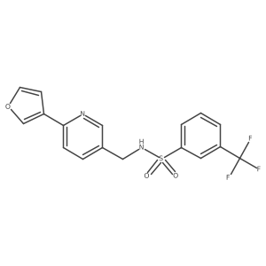 N-((6-(furan-3-yl)pyridin-3-yl)methyl)-3-(trifluoromethyl)benzenesulfonamide Structure
