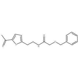 N-(2-(5-acetylthiophen-2-yl)ethyl)-2-(benzyloxy)acetamide结构式