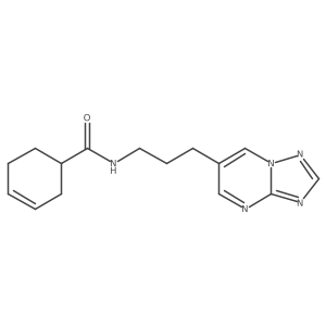 N-(3-([1,2,4]triazolo[1,5-a]pyrimidin-6-yl)propyl)cyclohex-3-enecarboxamide结构式