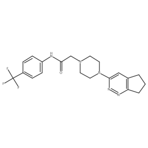 2-(4-(6,7-dihydro-5H-cyclopenta[c]pyridazin-3-yl)piperazin-1-yl)-N-(4-(trifluoromethyl)phenyl)acetamide Structure