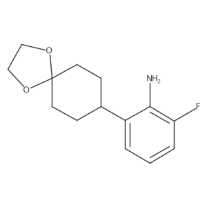 2-{1,4-Dioxaspiro[4.5]decan-8-yl}-6-fluoroaniline Structure