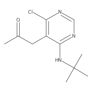 1-[4-(Tert-butylamino)-6-chloropyrimidin-5-yl]propan-2-one结构式