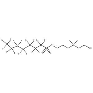 N-(2-Hydroxyethyl)-N,N-dimethyl-3-[[(perfluoroheptyl)sulfonyl]amino]-1-propanaminium结构式