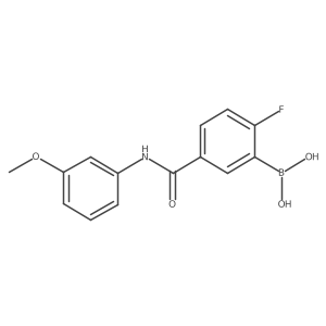 (2-Fluoro-5-((3-methoxyphenyl)carbamoyl)phenyl)boronic acid结构式
