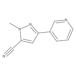 1-methyl-3-(pyridin-3-yl)-1H-pyrazole-5-carbonitrile Structure