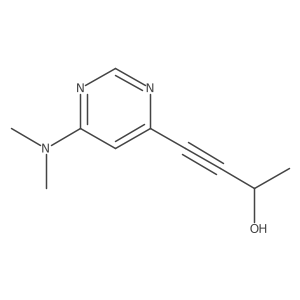 4-[6-(Dimethylamino)pyrimidin-4-yl]but-3-yn-2-ol Structure