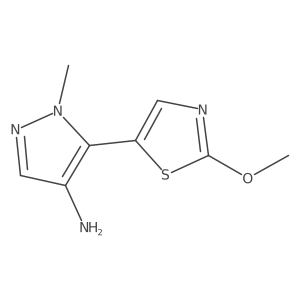 5-(2-methoxy-1,3-thiazol-5-yl)-1-methyl-1H-pyrazol-4-amine结构式