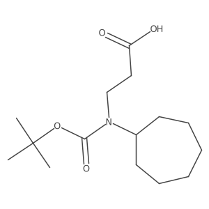 3-{[(Tert-butoxy)carbonyl](cycloheptyl)amino}propanoic acid结构式