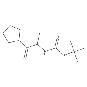 tert-butyl N-[(2S)-1-cyclopentyl-1-oxopropan-2-yl]carbamate结构式