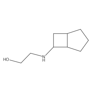 rac-2-{[(1R,5R)-bicyclo[3.2.0]heptan-6-yl]amino}ethan-1-ol结构式