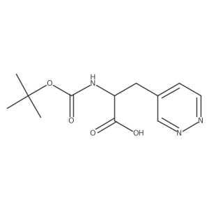 2-{[(Tert-butoxy)carbonyl]amino}-3-(pyridazin-4-yl)propanoic acid结构式