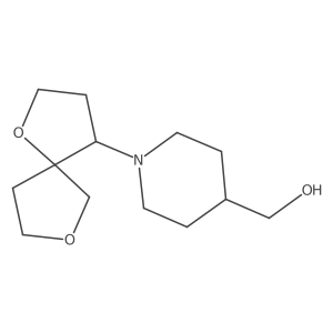 (1-{1,7-Dioxaspiro[4.4]nonan-4-yl}piperidin-4-yl)methanol结构式