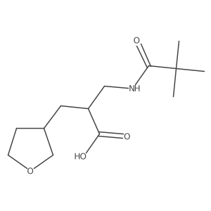 3-(2,2-Dimethylpropanamido)-2-[(oxolan-3-yl)methyl]propanoic acid Structure
