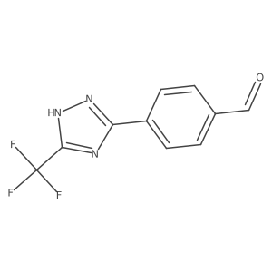 4-[5-(trifluoromethyl)-1H-1,2,4-triazol-3-yl]benzaldehyde Structure