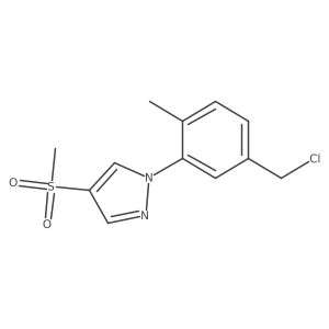 1-[5-(chloromethyl)-2-methylphenyl]-4-methanesulfonyl-1H-pyrazole Structure