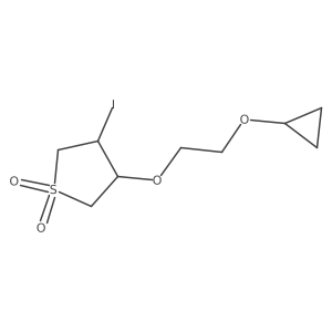 3-(2-Cyclopropoxyethoxy)-4-iodo-1lambda6-thiolane-1,1-dione结构式