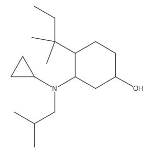 3-[Cyclopropyl(2-methylpropyl)amino]-4-(2-methylbutan-2-yl)cyclohexan-1-ol Structure