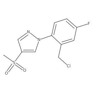1-[2-(chloromethyl)-4-fluorophenyl]-4-methanesulfonyl-1H-pyrazole Structure