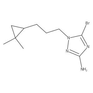 5-bromo-1-[3-(2,2-dimethylcyclopropyl)propyl]-1H-1,2,4-triazol-3-amine Structure
