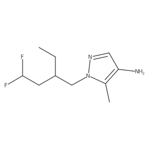 1-(2-ethyl-4,4-difluorobutyl)-5-methyl-1H-pyrazol-4-amine结构式