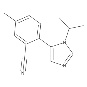 5-methyl-2-[1-(propan-2-yl)-1H-imidazol-5-yl]benzonitrile Structure