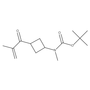 tert-butyl N-methyl-N-[3-(2-methylprop-2-enoyl)cyclobutyl]carbamate结构式