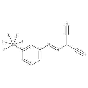 Sulfur, [3-[(dicyanomethyl)azo]phenyl]pentafluoro-, (OC-6-21)-结构式