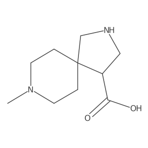 8-Methyl-2,8-diazaspiro[4.5]decane-4-carboxylic acid Structure