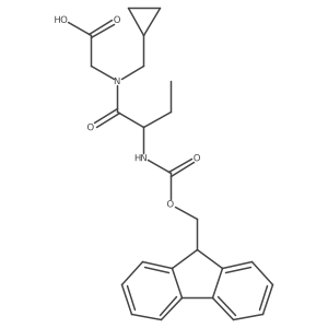 2-[(2S)-N-(cyclopropylmethyl)-2-({[(9H-fluoren-9-yl)methoxy]carbonyl}amino)butanamido]acetic acid Structure