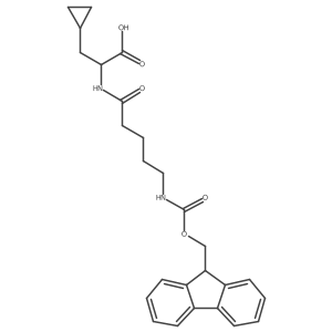 (2S)-3-cyclopropyl-2-[5-({[(9H-fluoren-9-yl)methoxy]carbonyl}amino)pentanamido]propanoic acid Structure