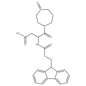 3-({[(9H-fluoren-9-yl)methoxy]carbonyl}amino)-4-oxo-4-(1-oxo-1lambda4,4-thiazepan-4-yl)butanoic acid结构式