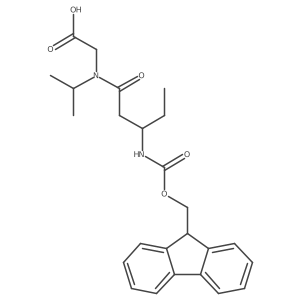 2-[3-({[(9H-fluoren-9-yl)methoxy]carbonyl}amino)-N-(propan-2-yl)pentanamido]acetic acid Structure