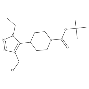 tert-butyl 4-[1-ethyl-4-(hydroxymethyl)-1H-1,2,3-triazol-5-yl]piperidine-1-carboxylate Structure