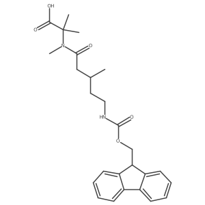 2-[5-({[(9H-fluoren-9-yl)methoxy]carbonyl}amino)-N,3-dimethylpentanamido]-2-methylpropanoic acid结构式