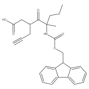 2-[2-({[(9H-fluoren-9-yl)methoxy]carbonyl}amino)-2-(methoxymethyl)-N-(prop-2-yn-1-yl)propanamido]acetic acid Structure