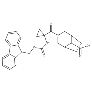 3-[1-({[(9H-fluoren-9-yl)methoxy]carbonyl}amino)cyclopropanecarbonyl]-3-azabicyclo[3.2.1]octane-8-carboxylic acid Structure