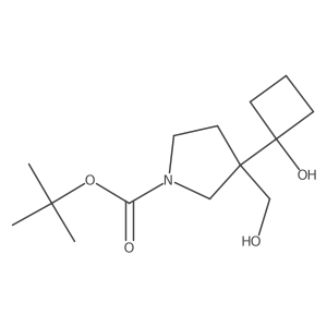 Tert-butyl 3-(1-hydroxycyclobutyl)-3-(hydroxymethyl)pyrrolidine-1-carboxylate Structure