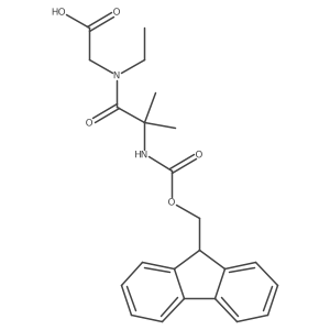2-[N-ethyl-2-({[(9H-fluoren-9-yl)methoxy]carbonyl}amino)-2-methylpropanamido]acetic acid Structure