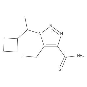1-(1-cyclobutylethyl)-5-ethyl-1H-1,2,3-triazole-4-carbothioamide结构式