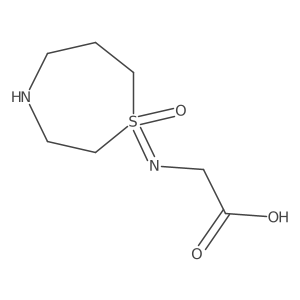2-[(1-Oxo-1,4-thiazepan-1-ylidene)amino]acetic acid Structure