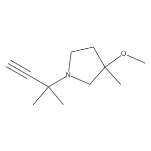 3-Methoxy-3-methyl-1-(2-methylbut-3-yn-2-yl)pyrrolidine Structure