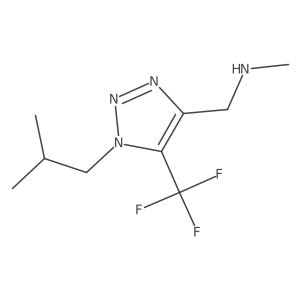 methyl({[1-(2-methylpropyl)-5-(trifluoromethyl)-1H-1,2,3-triazol-4-yl]methyl})amine结构式