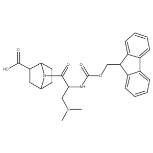 rac-(1R,2R,4S)-7-[3-(dimethylamino)-2-({[(9H-fluoren-9-yl)methoxy]carbonyl}amino)propanoyl]-7-azabicyclo[2.2.1]heptane-2-carboxylic acid结构式