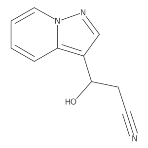 3-Hydroxy-3-{pyrazolo[1,5-a]pyridin-3-yl}propanenitrile结构式