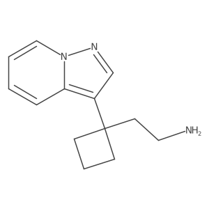 2-(1-{Pyrazolo[1,5-a]pyridin-3-yl}cyclobutyl)ethan-1-amine Structure