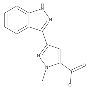 3-(1H-indazol-3-yl)-1-methyl-1H-pyrazole-5-carboxylic acid Structure