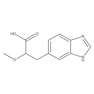 3-(1H-1,3-benzodiazol-5-yl)-2-methoxypropanoic acid结构式