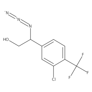 2-Azido-2-[3-chloro-4-(trifluoromethyl)phenyl]ethan-1-ol结构式