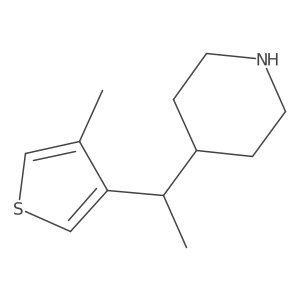 4-[1-(4-Methylthiophen-3-yl)ethyl]piperidine Structure