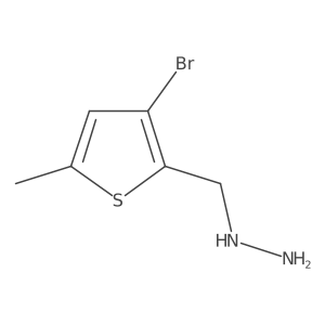 [(3-Bromo-5-methylthiophen-2-yl)methyl]hydrazine Structure